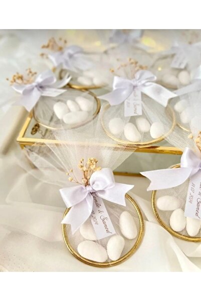 NANO GİFT 200 adet süslemeli halka şekerleme Nikah Nişan Söz Düğün Hediyeliği...