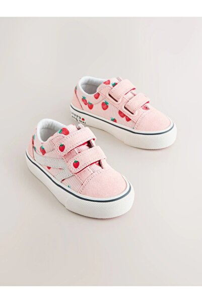 Next Baby Pembe Çilek Standart Kesim (F) Cırtlı Bağlamalı Spor Ayakkabı