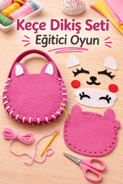 i lin baby Çocuklar Için Kendin Yap Keçe Dikiş El Sanatları Seti 3 Yaş Ve Üze...