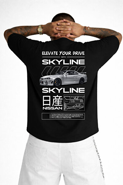 VEK Μπλουζάκι Skyline R34 oversized – Μπλουζάκι JDM Car με τύπωμα Streetwear ...