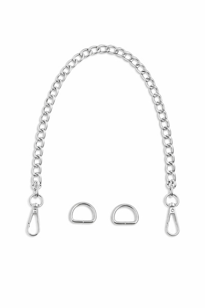 Nildenhobim Chain with Bag Handles and Bag Front Ornaments – with Silver-Colo...