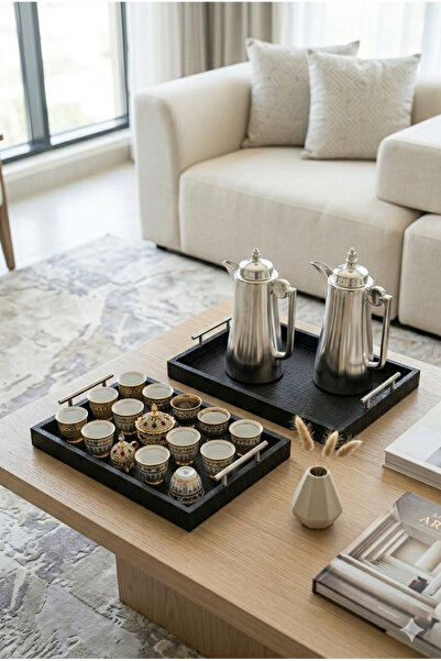 Generic Luxury tea and coffee thermos set with serving trays