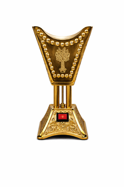 Genera مبخرة كهربائية فاخرة للبخور – تصميم أنيق مع زر تشغيل – لون فضي أو ذهبي