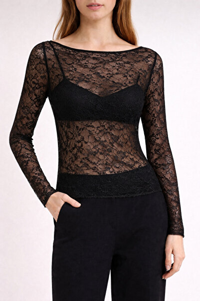 laviyonsa mulat elastic dantelă bluză și bustieră