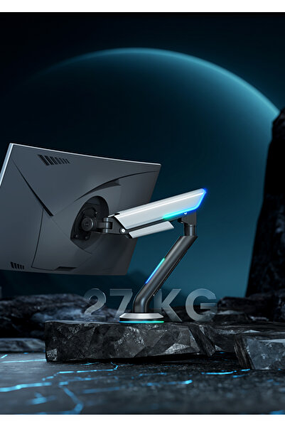 ErgoMekan حامل شاشة G200 للألعاب مقاس 24-57 بوصة مزود بإضاءة RGB (الحد الأقصى...