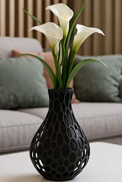 Genç 3D Vas decorativ Voronoi cu imprimeu geometric - Imprimare 3D cu estetic...