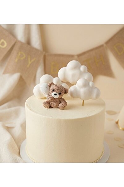 puffy party Balon Tutan Ayı Pasta Süsü 🧸 🎈 ☁️