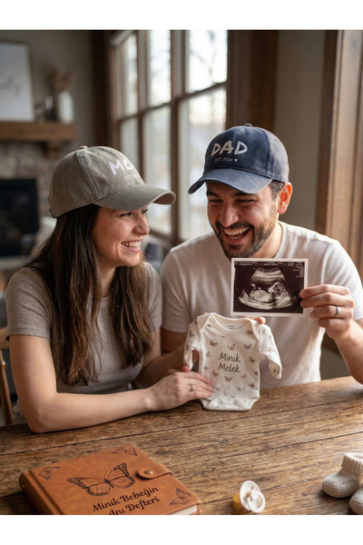 emybox Mom Dad Çift Şapka - Yıkamalı Eskitme Kumaş Ayarlanabilir Ölçü Tokalı ...