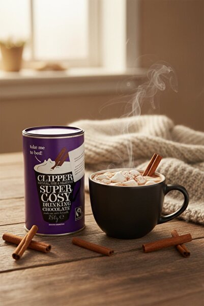 Clipper Super Warm Chocolate Hot Chocolate Drink 250g Package