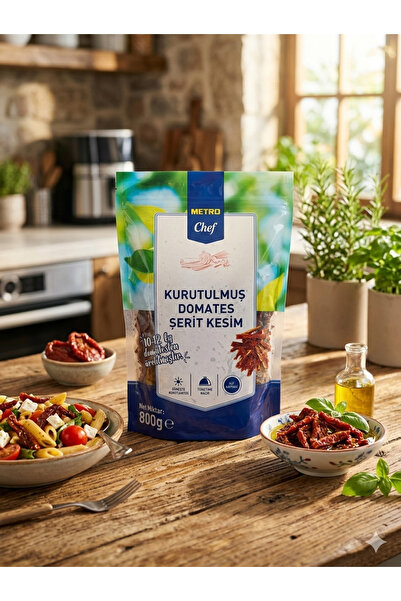 Metro Chef Güneşte Kurutulmuş Domates Şerit Kesim 800 g - Katkısız Doğal Gurm...