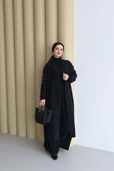 Ranasubaşı Shoulder Embroidery Detailed a Angora Cardigan