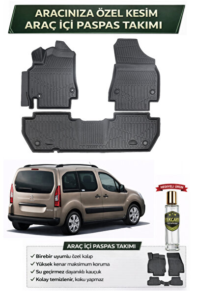 YEKCARS CİTROEN BERLİNGO 2011 MODEL ARACINIZA ÖZEL ÜRETİM ESNEK KAUÇUK PASPAS...