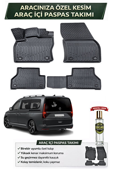 YEKCARS VOLKSWAGEN CADDY 2026 MODEL ARACINIZA ÖZEL ÜRETİM ESNEK KAUÇUK PASPAS...