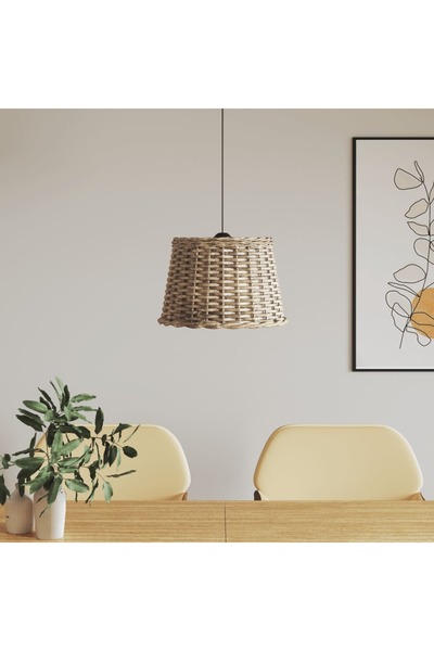 Concept Abajur lustră, maro, Ø40x26 cm, răchită