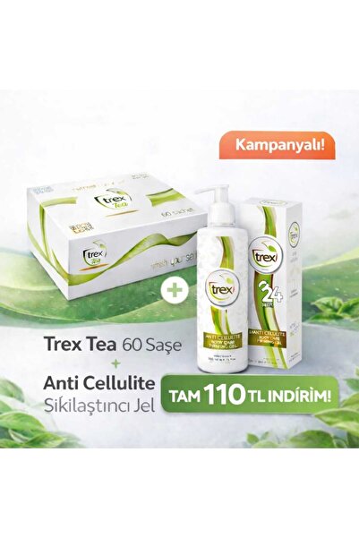 Trex Tea 60 Saşe Bitkisel Çay + Sıkılaştırıcı Vücut Jeli