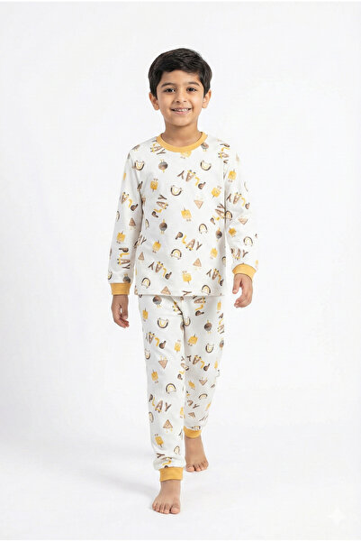 Miniworld Erkek Çocuk "PLAY" Yazılı %100 Pamuk 2 İp Örme Pijama Takımı
