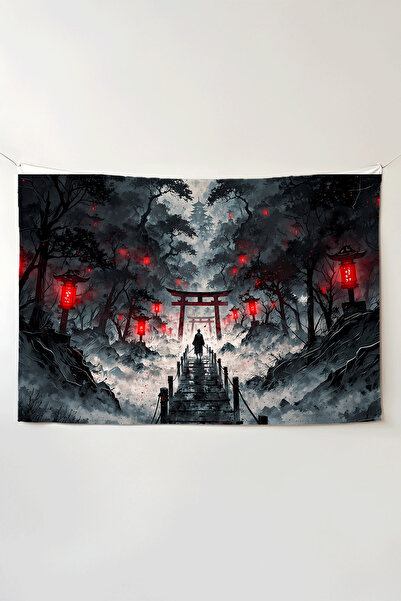 Charmbi Tapiserie orizontală de perete Ronin – Tapiserie de perete de dimensi...