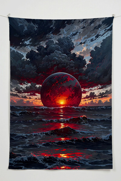 Charmbi Tapiserie de perete Red Horizon – Tapiserie de perete de dimensiuni m...