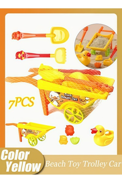 Generic Kids Beach Toys Set Beach Toy Trolley Car With Cart Watering Can Rake...