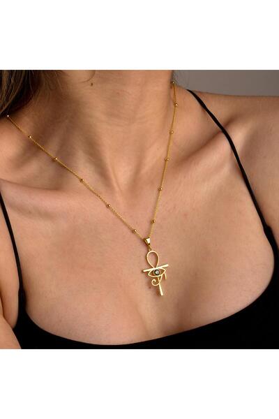 Vermold Jewelry 925 Ayar Gümüş Ranın Gözü & Ankh Kolye
