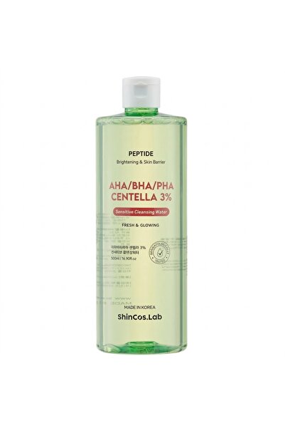 SHINCOS.LAB ماء تنظيف الوجه AHA/BHA/PHA سنتيلا 3% 500 مل