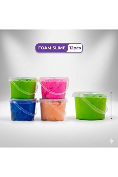 Bionic Foam Slime 12-Pack - Colorful Crunchy Styrofoam Slime Set for Kids