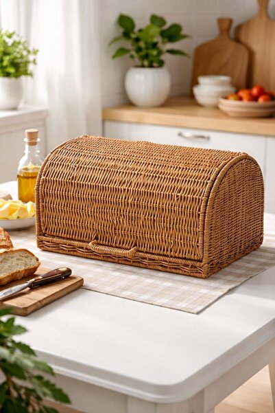 Atölye Artı 1 Rattan Ekmek Kutusu / Ekmek Sepeti