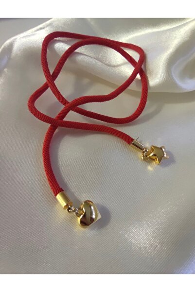 LARANTE JEWELRY Kırmızı Makrome İp Aşk ve Şans Bilekliği