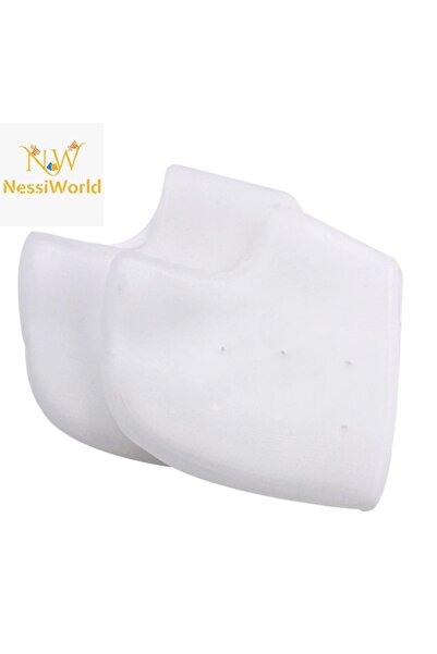 NW NessiWorld Silicone Heel Socks White Color