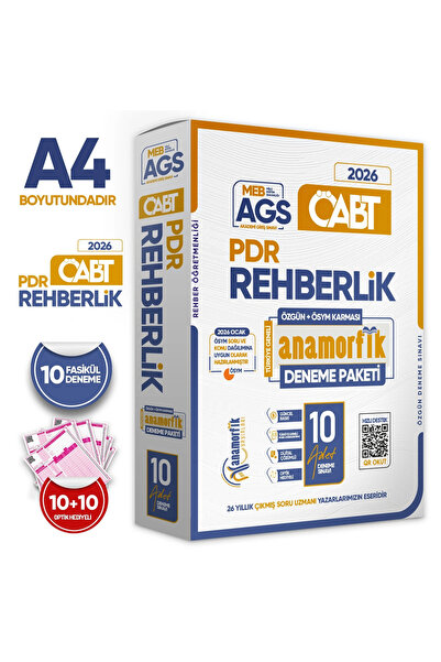 Karakutu Yayınları 2026 KPSS MEB-AGS ÖABT PDR/Rehberlik Öğretmenliği Deneme T...