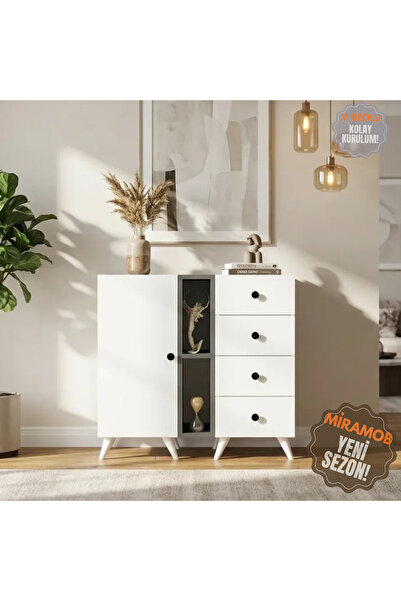 Projemob MİRAMOB MODERN COUNTRY ŞİFONYER ÇEKMECELİ KAPAKLI