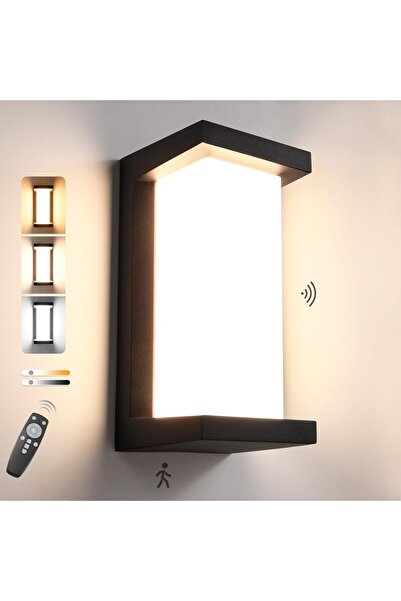 BOYİ Lumină exterioară cu detector de mișcare - Aplică de perete de 18W pentr...