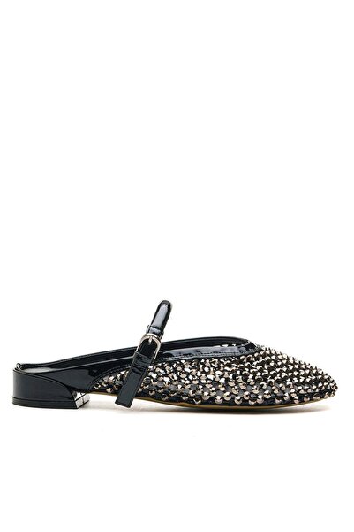 Sofia Baldi Soria black textile women's high heel slippers