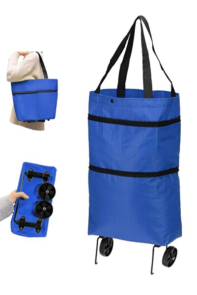 CHU DAI Foldable Shopping Cart with Wheels:Portable Grocery Cart on Wheels, R...