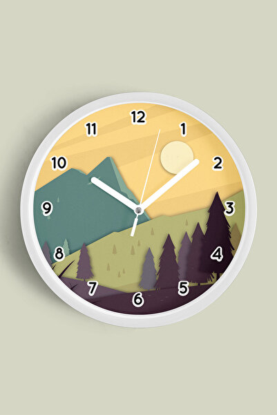 JHAAR Αφηρημένο - Μποέμ - Φύση - Μοντέρνο ρολόι τοίχου με θέα στη θάλασσα - 3...