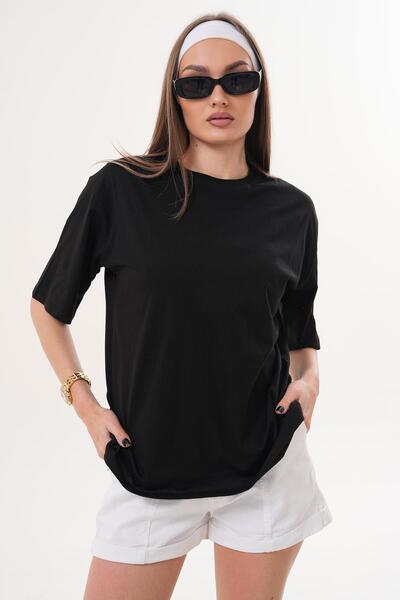 ŞİMAL Дамска тениска с детайли на гърба и велосипедна яка 260257 -