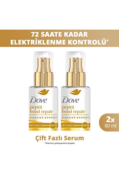 Dove Çift Fazlı Saç Serumu Peptit Bond Repair 80 ml x2