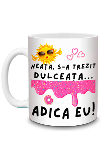OEM Cană personalizată amuzantă: „Bună dimineața, micuțul s-a trezit... ești ...