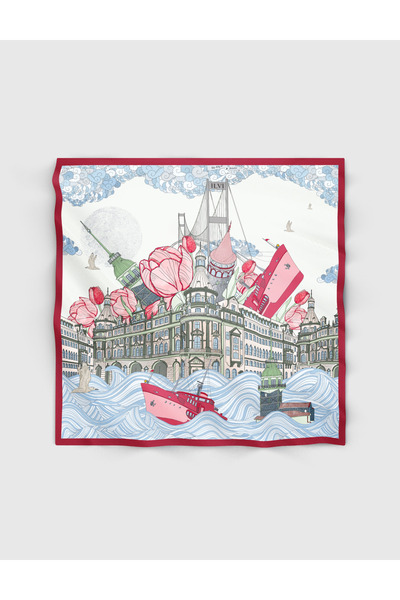 İLVİ كاساندرا تينسيل وشاح نسائي باللون الفوشيا