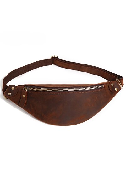 delis Borseta pentru barbati, Zevar GT3798, piele naturala, model maro