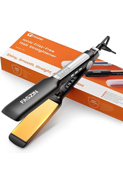 Faszin Professional Wide Hair Straightener, 42mm Plate, Titanium Negative Ion...