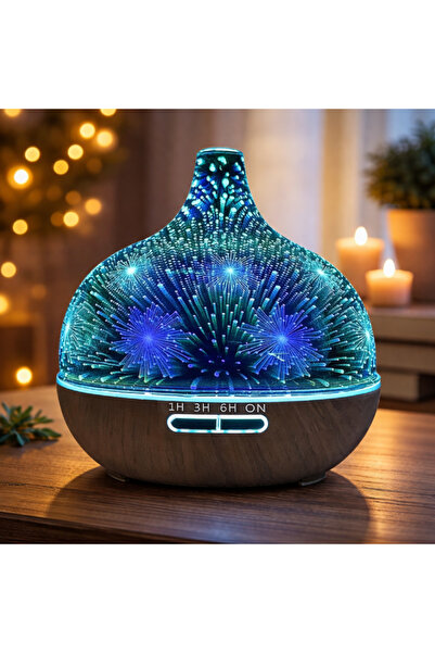 MODALITE Difuzor aromaterapie 3D, Ultrasunete, Umidificator 500 ml, LED 7 cul...