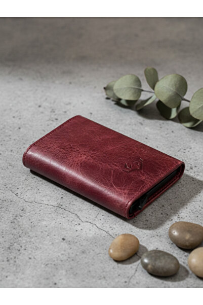 DEERDERİ Πορτοφόλι με έξυπνο μαγνητικό μηχανισμό και χειροποίητη κατασκευή Γν...