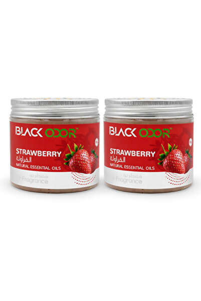 Black Odor معطر جو للسيارة برائحة الفراولة، عبوة من قطعتين، جل زيت عطري طبيعي...