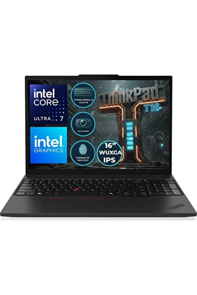 LENOVO Thinkpad T16 Gen 4 Ultra 7 255U 32GB 1TB SSD 16"FDOS WUXGA Dizüstü Bil...