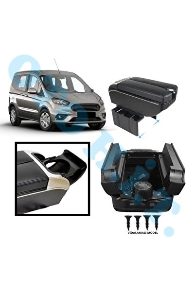 OTO H.İ.T. FORD COURIER MK1 UYUMLU KOL DAYAMA KOLÇAK USB'Lİ BARDAKLIKLI ÇİFT ...