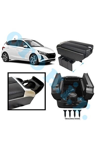 OTO H.İ.T. HYUNDAİ İ20 20 ÜZERİ UYUMLU KOL DAYAMA KOLÇAK USB'Lİ BARDAKLIKLI Ç...