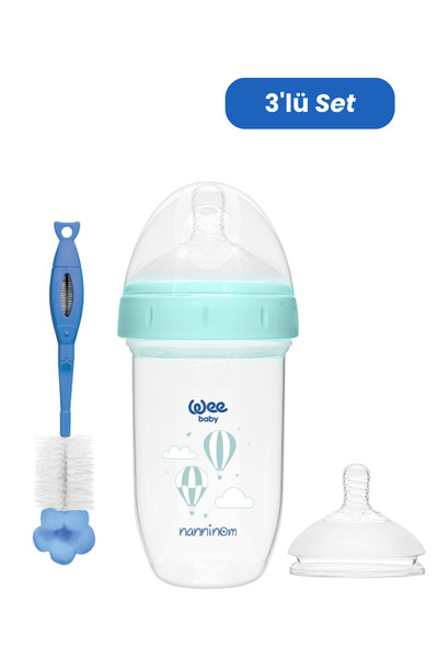 Wee Baby Nanninom Antikolik Geniş Ağızlı Biberon 250 ml (No:2 Biberon Emziği ...