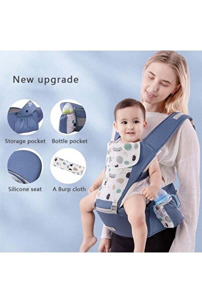 Arabest حاملة أطفال مزودة بمقعد للورك، حقيبة حمل مريحة للأطفال الرضع والصغار ...