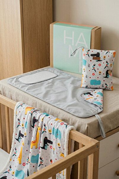 HAMUR Newborn 3-Piece Mother Baby Gift Hospital Release Blanket Bottom Openin...